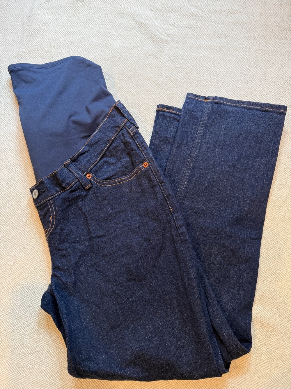 Abercrombie & Fitch 90s Straight Maternity Jeans with Panel